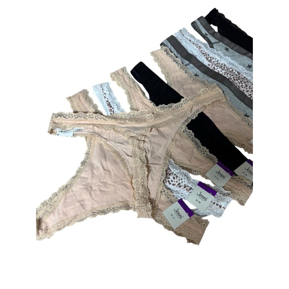 Lot Of 10 Jenni Lace Thong 2XL Panty Underwear Panties New XXL - Picture 2 of 2